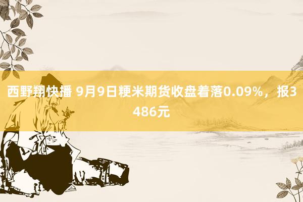 西野翔快播 9月9日粳米期货收盘着落0.09%，报3486元