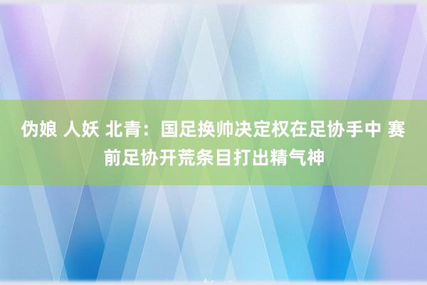 伪娘 人妖 北青：国足换帅决定权在足协手中 赛前足协开荒条目打出精气神