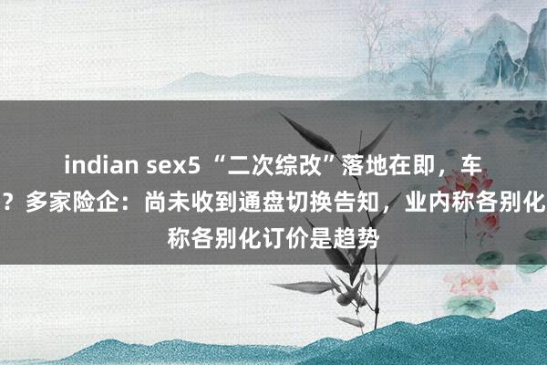 indian sex5 “二次综改”落地在即，车险会更贵吗？多家险企：尚未收到通盘切换告知，业内称各别化订价是趋势