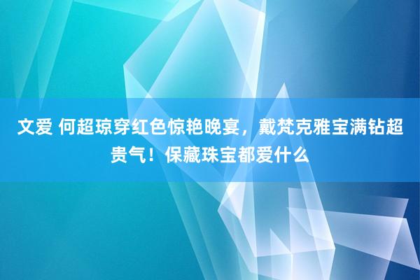 文爱 何超琼穿红色惊艳晚宴，戴梵克雅宝满钻超贵气！保藏珠宝都爱什么