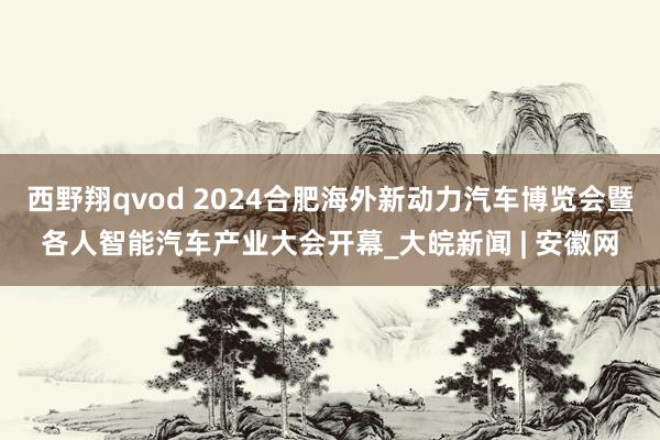 西野翔qvod 2024合肥海外新动力汽车博览会暨各人智能汽车产业大会开幕_大皖新闻 | 安徽网