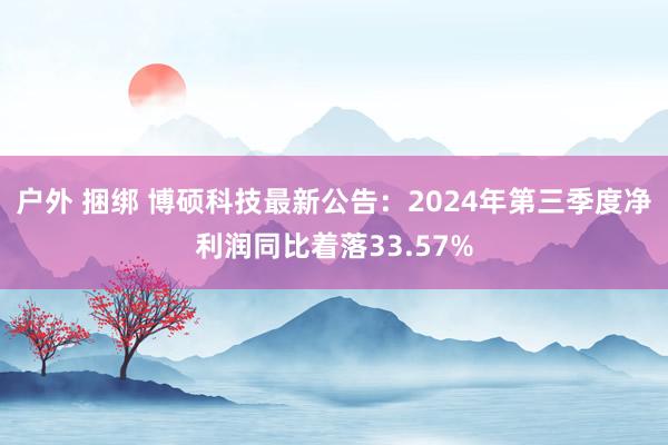 户外 捆绑 博硕科技最新公告：2024年第三季度净利润同比着落33.57%