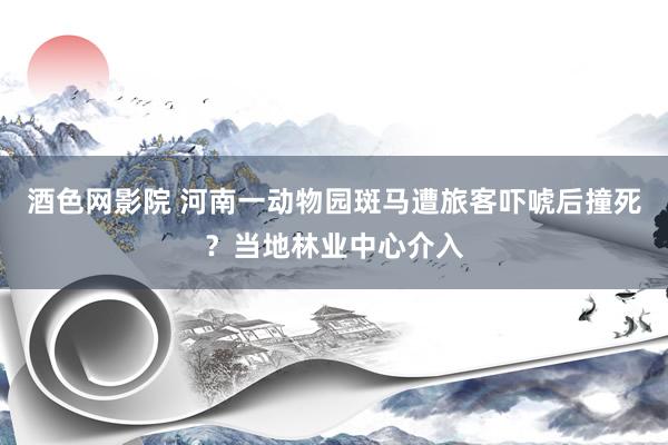 酒色网影院 河南一动物园斑马遭旅客吓唬后撞死？当地林业中心介入