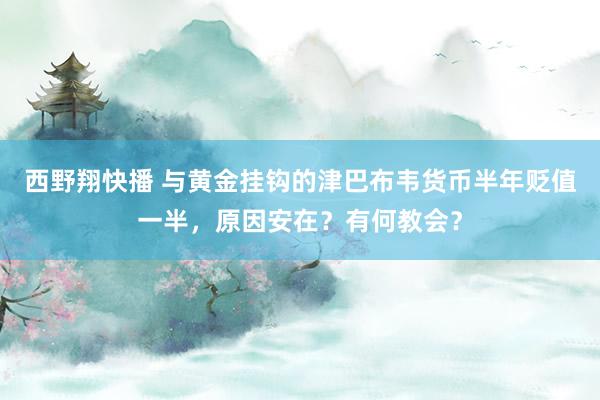 西野翔快播 与黄金挂钩的津巴布韦货币半年贬值一半，原因安在？有何教会？