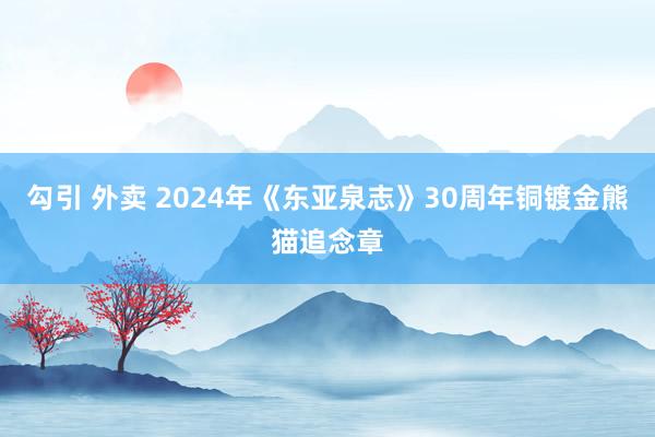 勾引 外卖 2024年《东亚泉志》30周年铜镀金熊猫追念章