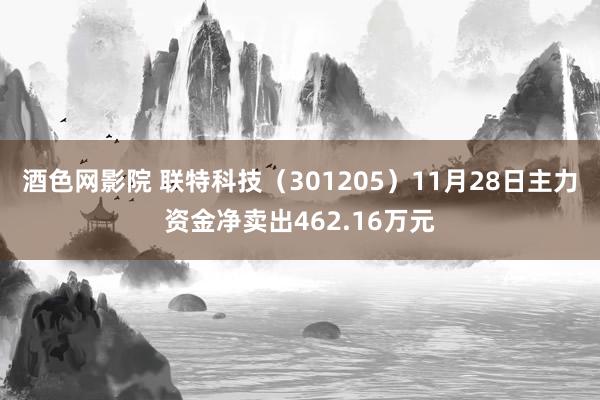 酒色网影院 联特科技（301205）11月28日主力资金净卖出462.16万元