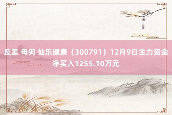 反差 母狗 仙乐健康（300791）12月9日主力资金净买入1255.10万元