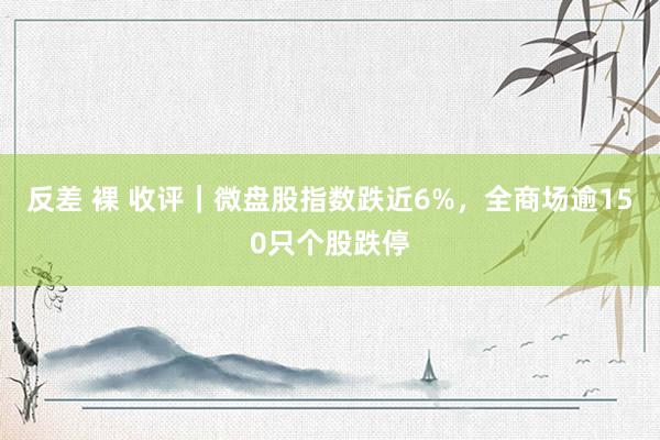 反差 裸 收评｜微盘股指数跌近6%，全商场逾150只个股跌停