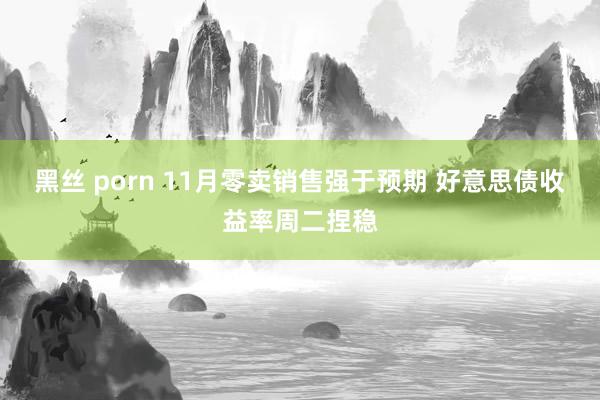 黑丝 porn 11月零卖销售强于预期 好意思债收益率周二捏稳