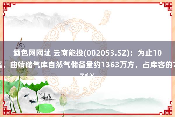 酒色网网址 云南能投(002053.SZ)：为止10月底，曲靖储气库自然气储备量约1363万方，占库容的76%