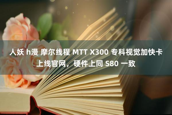 人妖 h漫 摩尔线程 MTT X300 专科视觉加快卡上线官网，硬件上同 S80 一致