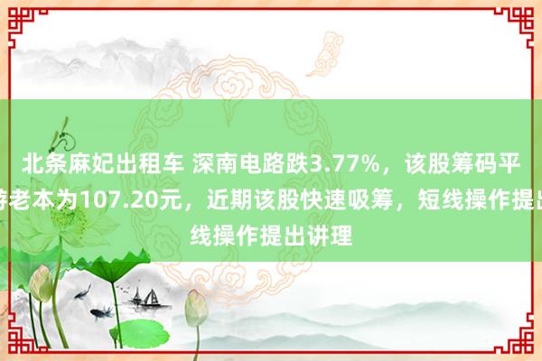 北条麻妃出租车 深南电路跌3.77%，该股筹码平均交游老本为107.20元，近期该股快速吸筹，短线操作提出讲理