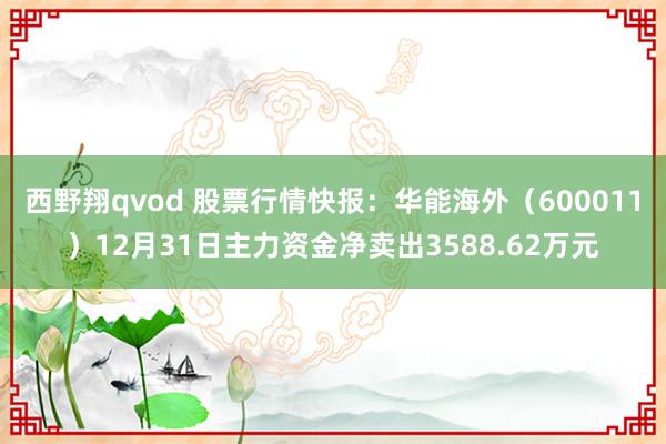 西野翔qvod 股票行情快报：华能海外（600011）12月31日主力资金净卖出3588.62万元