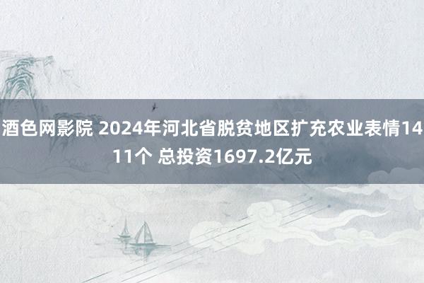 酒色网影院 2024年河北省脱贫地区扩充农业表情1411个 总投资1697.2亿元