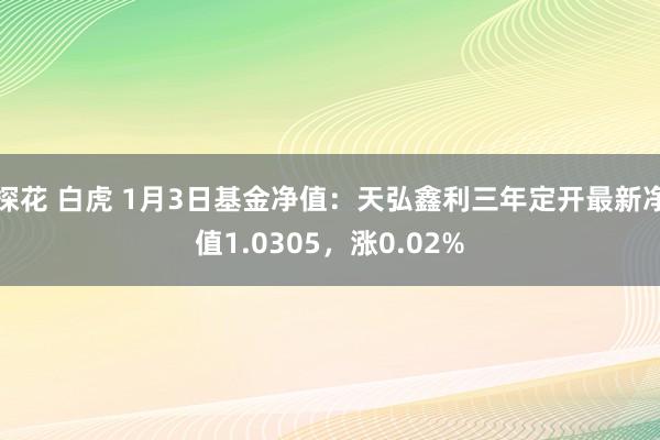 探花 白虎 1月3日基金净值：天弘鑫利三年定开最新净值1.0305，涨0.02%