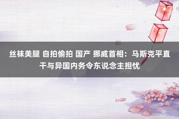 丝袜美腿 自拍偷拍 国产 挪威首相：马斯克平直干与异国内务令东说念主担忧