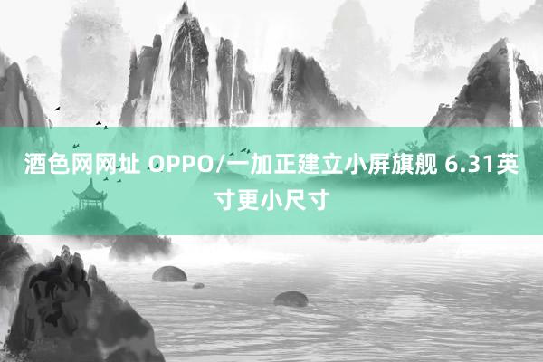 酒色网网址 OPPO/一加正建立小屏旗舰 6.31英寸更小尺寸