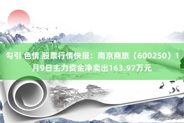 勾引 色情 股票行情快报：南京商旅（600250）1月9日主力资金净卖出163.97万元