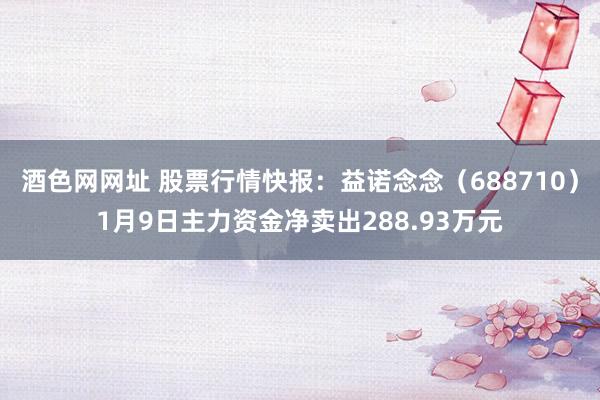 酒色网网址 股票行情快报：益诺念念（688710）1月9日主力资金净卖出288.93万元