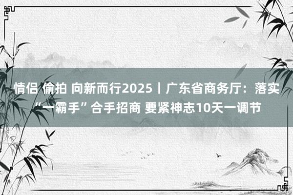 情侣 偷拍 向新而行2025丨广东省商务厅：落实“一霸手”合手招商 要紧神志10天一调节